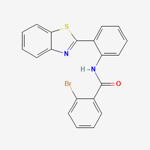 molecular formula C20H13BrN2OS B2372566 N-[2-(1,3-苯并噻唑-2-基)苯基]-2-溴苯甲酰胺 CAS No. 477569-52-1