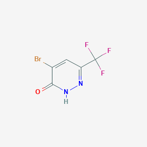 molecular formula C5H2BrF3N2O B2372584 4-Bromo-6-trifluoromethyl-pyridazin-3-ol CAS No. 1073525-70-8