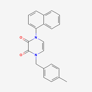 molecular formula C22H18N2O2 B2372585 1-(4-甲基苄基)-4-(萘-1-基)吡嗪-2,3(1H,4H)-二酮 CAS No. 898438-09-0