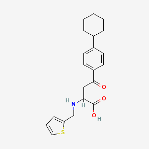 molecular formula C21H25NO3S B2372591 4-(4-Cyclohexylphenyl)-4-oxo-2-[(2-thienylmethyl)amino]butanoic acid CAS No. 329702-87-6