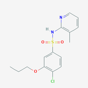 molecular formula C15H17ClN2O3S B2372603 4-chloro-N-(3-methylpyridin-2-yl)-3-propoxybenzenesulfonamide CAS No. 879064-02-5