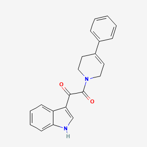molecular formula C21H18N2O2 B2372615 1-(1H-indol-3-yl)-2-(4-phenyl-5,6-dihydropyridin-1(2H)-yl)ethane-1,2-dione CAS No. 18272-10-1