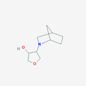 molecular formula C10H17NO2 B2372618 4-(2-Azabicyclo[2.2.1]heptan-2-yl)oxolan-3-ol CAS No. 1864759-75-0
