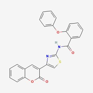 molecular formula C25H16N2O4S B2372622 N-(4-(2-oxo-2H-chromen-3-yl)thiazol-2-yl)-2-phenoxybenzamide CAS No. 361168-00-5