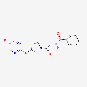N-(2-(3-((5-fluoropyrimidin-2-yl)oxy)pyrrolidin-1-yl)-2-oxoethyl)benzamide