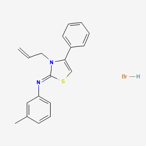 molecular formula C19H19BrN2S B2372636 (Z)-N-(3-allyl-4-phenylthiazol-2(3H)-ylidene)-3-methylaniline hydrobromide CAS No. 1217236-28-6