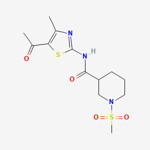 N-(5-acetyl-4-methylthiazol-2-yl)-1-(methylsulfonyl)piperidine-3-carboxamide