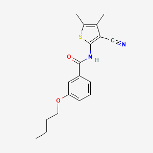 molecular formula C18H20N2O2S B2372645 3-丁氧基-N-(3-氰基-4,5-二甲基噻吩-2-基)苯甲酰胺 CAS No. 896303-25-6
