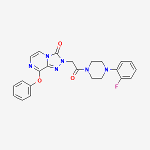 molecular formula C23H21FN6O3 B2372665 2-(2-(4-(2-fluorophenyl)piperazin-1-yl)-2-oxoethyl)-8-phenoxy-[1,2,4]triazolo[4,3-a]pyrazin-3(2H)-one CAS No. 1251696-85-1
