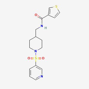 N-((1-(pyridin-3-ylsulfonyl)piperidin-4-yl)methyl)thiophene-3-carboxamide