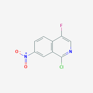 molecular formula C9H4ClFN2O2 B2372686 1-Chloro-4-fluoro-7-nitroisoquinoline CAS No. 2247107-11-3