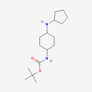 molecular formula C16H30N2O2 B2372716 tert-Butyl (1R*,4R*)-4-(cyclopentylamino)cyclohexylcarbamate CAS No. 1286273-61-7