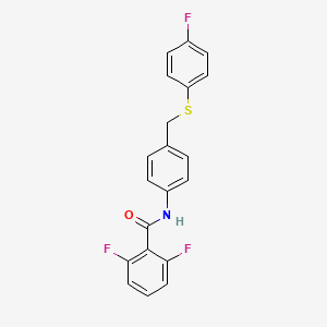 2,6-difluoro-N-(4-{[(4-fluorophenyl)sulfanyl]methyl}phenyl)benzenecarboxamide