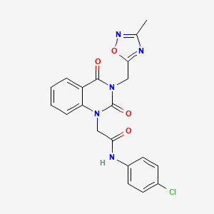 N-(4-chlorophenyl)-2-(3-((3-methyl-1,2,4-oxadiazol-5-yl)methyl)-2,4-dioxo-3,4-dihydroquinazolin-1(2H)-yl)acetamide