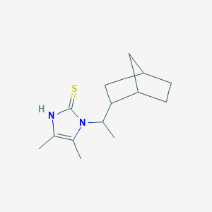 molecular formula C14H22N2S B2372762 1-(1-{bicyclo[2.2.1]heptan-2-yl}ethyl)-4,5-dimethyl-1H-imidazole-2-thiol CAS No. 1005044-09-6