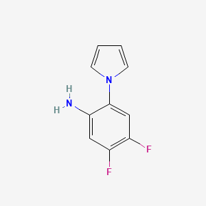 molecular formula C10H8F2N2 B2372765 苯胺，4,5-二氟-2-(1H-吡咯-1-基)- CAS No. 896429-38-2