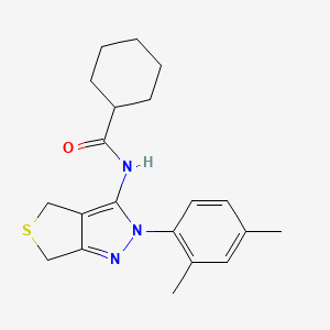 N-(2-(2,4-dimethylphenyl)-4,6-dihydro-2H-thieno[3,4-c]pyrazol-3-yl)cyclohexanecarboxamide