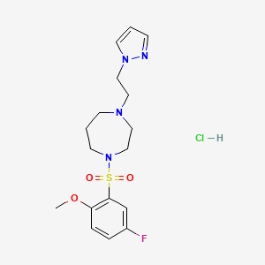 1-(2-(1H-pyrazol-1-yl)ethyl)-4-((5-fluoro-2-methoxyphenyl)sulfonyl)-1,4-diazepane hydrochloride