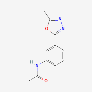 molecular formula C11H11N3O2 B2372780 N-[3-(5-methyl-1,3,4-oxadiazol-2-yl)phenyl]acetamide CAS No. 439109-50-9