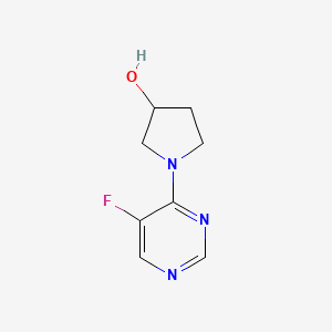 molecular formula C8H10FN3O B2372787 1-(5-氟嘧啶-4-基)吡咯烷-3-醇 CAS No. 2168360-08-3