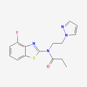 N-(2-(1H-pyrazol-1-yl)ethyl)-N-(4-fluorobenzo[d]thiazol-2-yl)propionamide