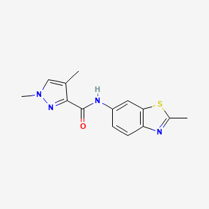 1,4-dimethyl-N-(2-methylbenzo[d]thiazol-6-yl)-1H-pyrazole-3-carboxamide