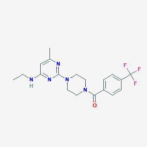 N-ethyl-6-methyl-2-{4-[4-(trifluoromethyl)benzoyl]piperazin-1-yl}pyrimidin-4-amine