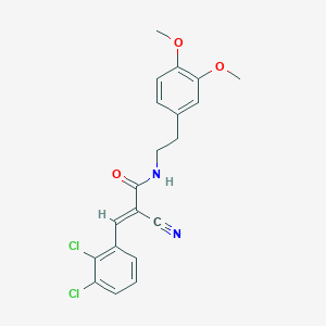 (E)-2-cyano-3-(2,3-dichlorophenyl)-N-[2-(3,4-dimethoxyphenyl)ethyl]prop-2-enamide