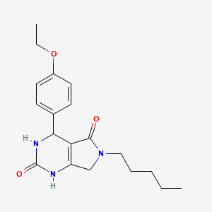 4-(4-ethoxyphenyl)-6-pentyl-3,4,6,7-tetrahydro-1H-pyrrolo[3,4-d]pyrimidine-2,5-dione