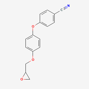 molecular formula C16H13NO3 B2372805 4-[4-(Oxiran-2-ylmethoxy)phenoxy]benzonitrile CAS No. 2411252-11-2