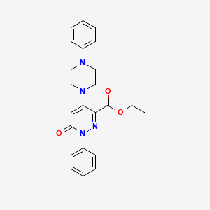 Ethyl 6-oxo-4-(4-phenylpiperazin-1-yl)-1-(p-tolyl)-1,6-dihydropyridazine-3-carboxylate