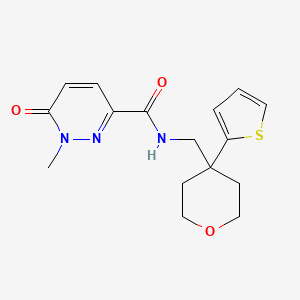 1-methyl-6-oxo-N-((4-(thiophen-2-yl)tetrahydro-2H-pyran-4-yl)methyl)-1,6-dihydropyridazine-3-carboxamide