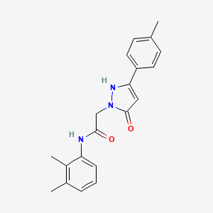 molecular formula C20H21N3O2 B2372824 N-(2,3-dimethylphenyl)-2-(5-oxo-3-(p-tolyl)-2,5-dihydro-1H-pyrazol-1-yl)acetamide CAS No. 1251698-27-7