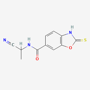 molecular formula C11H9N3O2S B2372827 N-(1-cyanoethyl)-2-sulfanyl-1,3-benzoxazole-6-carboxamide CAS No. 1808894-82-7