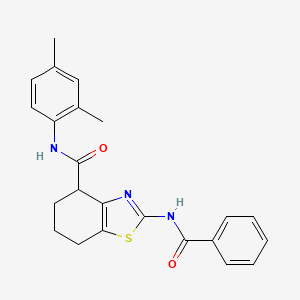 molecular formula C23H23N3O2S B2372828 2-苯甲酰胺基-N-(2,4-二甲基苯基)-4,5,6,7-四氢苯并[d]噻唑-4-甲酰胺 CAS No. 941925-80-0