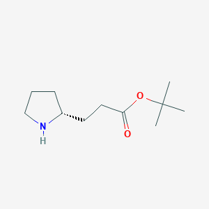 molecular formula C11H21NO2 B2372830 Tert-butyl 3-[(2R)-pyrrolidin-2-yl]propanoate CAS No. 2248198-09-4
