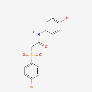 molecular formula C15H14BrNO4S B2372831 2-[(4-bromophenyl)sulfonyl]-N-(4-methoxyphenyl)acetamide CAS No. 339097-51-7