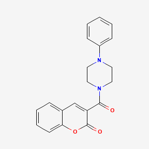 molecular formula C20H18N2O3 B2372832 3-(4-苯基哌嗪-1-羰基)-2H-色满-2-酮 CAS No. 420099-59-8