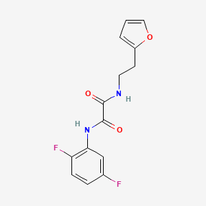 molecular formula C14H12F2N2O3 B2372837 N'-(2,5-difluorophenyl)-N-[2-(furan-2-yl)ethyl]oxamide CAS No. 900001-23-2