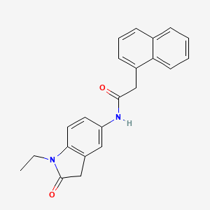 molecular formula C22H20N2O2 B2372838 N-(1-乙基-2-氧代吲哚啉-5-基)-2-(萘-1-基)乙酰胺 CAS No. 921813-14-1