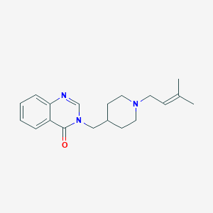 molecular formula C19H25N3O B2372841 3-[[1-(3-Methylbut-2-enyl)piperidin-4-yl]methyl]quinazolin-4-one CAS No. 2380101-29-9