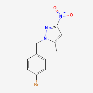 molecular formula C11H10BrN3O2 B2372842 1-(4-溴苄基)-5-甲基-3-硝基-1H-吡唑 CAS No. 956392-53-3