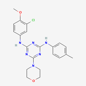 N2-(3-chloro-4-methoxyphenyl)-6-morpholino-N4-(p-tolyl)-1,3,5-triazine-2,4-diamine