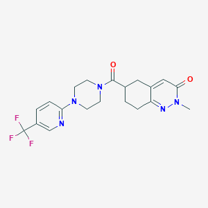 2-methyl-6-(4-(5-(trifluoromethyl)pyridin-2-yl)piperazine-1-carbonyl)-5,6,7,8-tetrahydrocinnolin-3(2H)-one