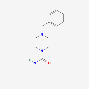 molecular formula C16H25N3O B2372860 N-(叔丁基)(4-苄基哌嗪基)甲酰胺 CAS No. 253177-26-3