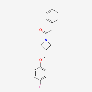 1-(3-((4-Fluorophenoxy)methyl)azetidin-1-yl)-2-phenylethanone