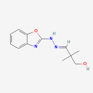 (E)-3-(2-(benzo[d]oxazol-2-yl)hydrazono)-2,2-dimethylpropan-1-ol