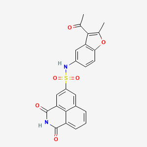 N-(3-acetyl-2-methyl-1-benzofuran-5-yl)-1,3-dioxobenzo[de]isoquinoline-5-sulfonamide