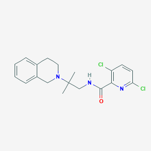 molecular formula C19H21Cl2N3O B2372880 3,6-dichloro-N-[2-(3,4-dihydro-1H-isoquinolin-2-yl)-2-methylpropyl]pyridine-2-carboxamide CAS No. 1119220-39-1