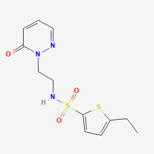 molecular formula C12H15N3O3S2 B2372890 5-乙基-N-(2-(6-氧代哒嗪-1(6H)-基)乙基)噻吩-2-磺酰胺 CAS No. 1021206-42-7